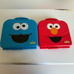 Sesame Street Cookie Monster and Elmo luzzle Boxes - Blue and Red
